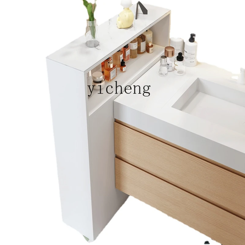 Xl Pull-out Basket Half Wall Hallway Partition Dry Wet Separation Wash Basin Side Cabinet