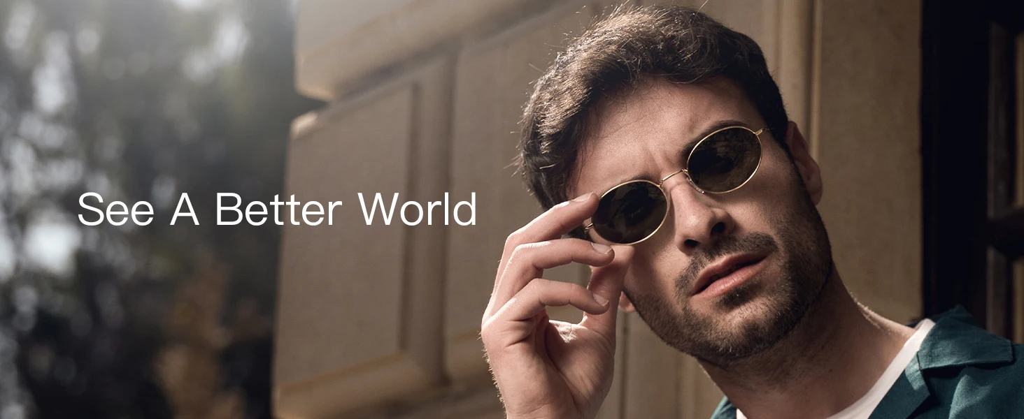 ZENOTTIC Retro ovale polarisierte Sonnenbrille für Damen und Herren, trendige runde Y2k-Sonnenbrille, kleine Vintage-Sonnenbrille im 90er-Jahre-Stil – Detail 2