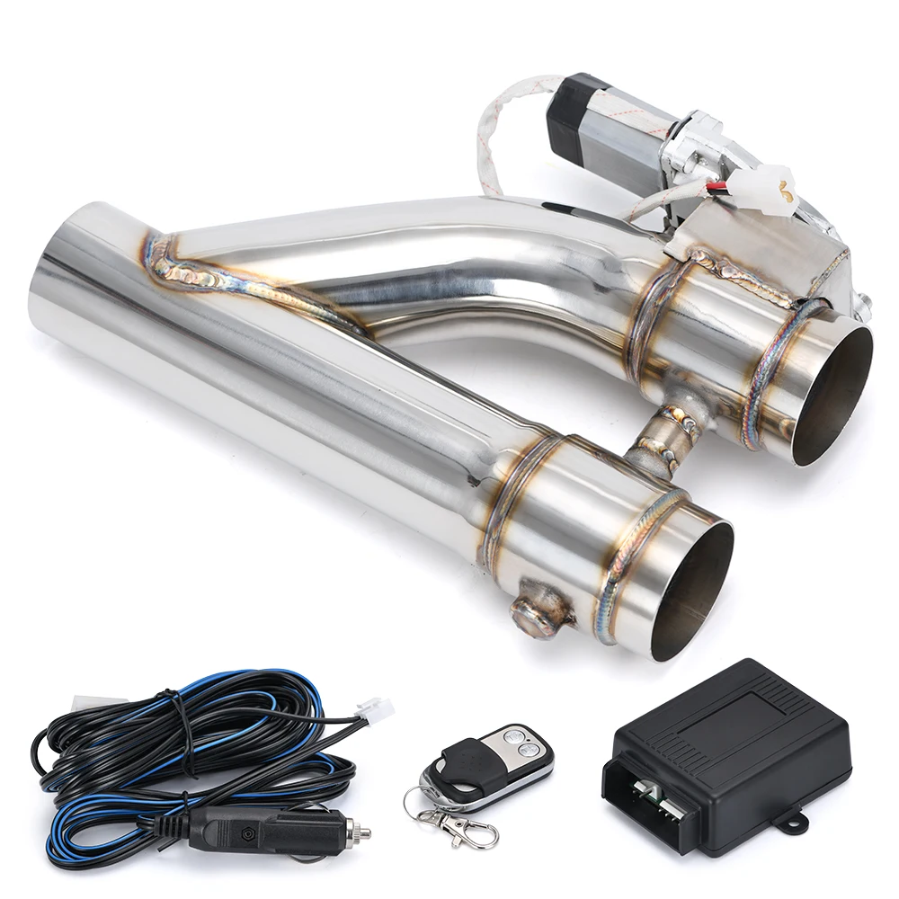 

Universal 2.5" 3.0" Stainless Steel 304 Electric Exhaust Downpipe Cutout E-Cut Out Dual-Valve Remote Wireless New