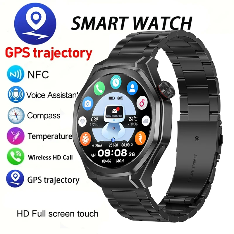 

Новые мужские часы 5.0 с подключением через Bluetooth, GPS, спортивная траектория, пульс, мониторинг здоровья сна, умные часы с несколькими спортивными режимами