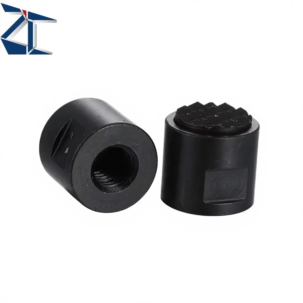 ZPT21 Hardened Carbon Steel Cylindrical Serrated Spacer Pad High Strength Tooth Surface Gripper Pad for Industrial Automation