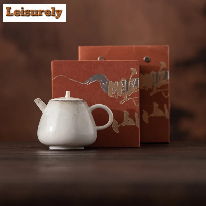 

170ml Ink Painting Teapot Handmade Tea Infuser Pot Household Tea Soaking Kettle With Ball Hole Teaset Supplies Collection Craft