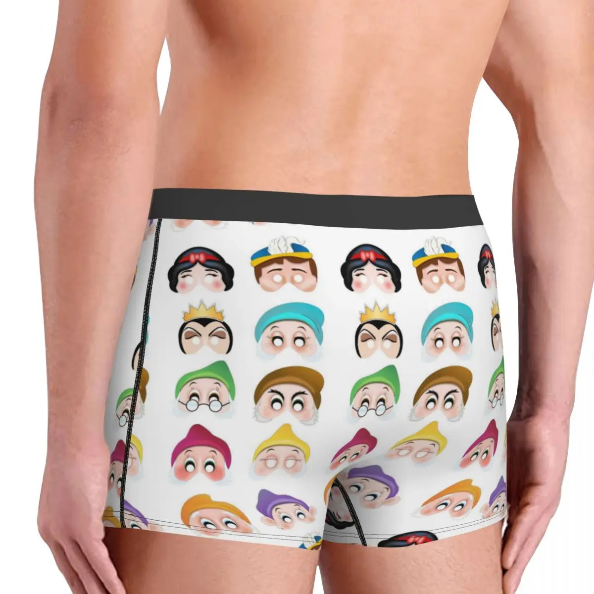 Moda personalizzata Biancaneve e i sette nani Boxer Pantaloncini Mutandine Mutande maschili Slip traspiranti Intimo
