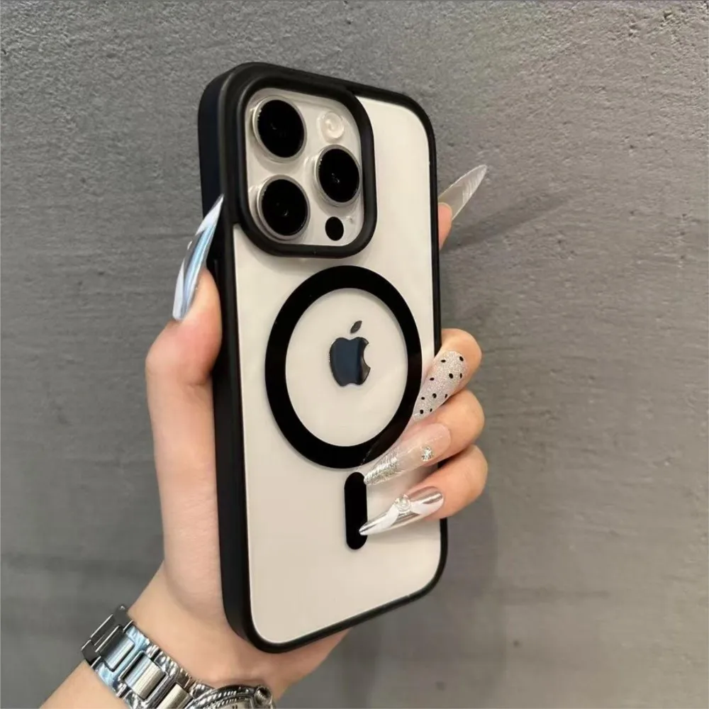 الفاخرة المغناطيسي واضح ل Magsafe جراب هاتف آيفون 11 12 13 15 14 16 زائد 17 برو ماكس 17 الهواء للصدمات درع غطاء حالات