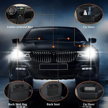 車用垃圾桶(附蓋),內含 60 個(300 個)垃圾袋,小型車用垃圾桶,防漏迷你汽車配件 10 最佳銷售 2015年豐田Auris配件 - №3