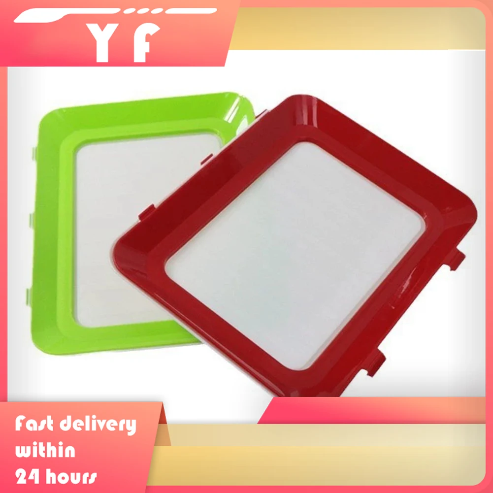 Vacuum Sealed Plastic Storage Trays For Refrigerator 30*22.5*2, 3 Color Options Plastic Kitchen Refrigerator Special Storage Box