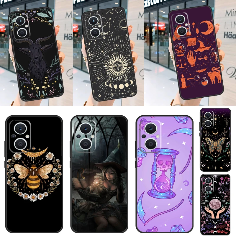 Mysterious Witch Case For OPPO Reno 7 6 5 4 8 Lite 3 2Z 4Z 5Z 8T Find X3 X2 Neo Lite X5 X6 Pro Cover Shell