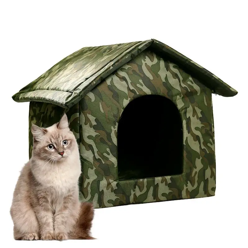 Outdoor Dog Bed Waterproof Roof Bed Thickened Cold-Proof Nest Cat House Kitten Shelter Cat Cave Dog Pet Bed Basket For Dog