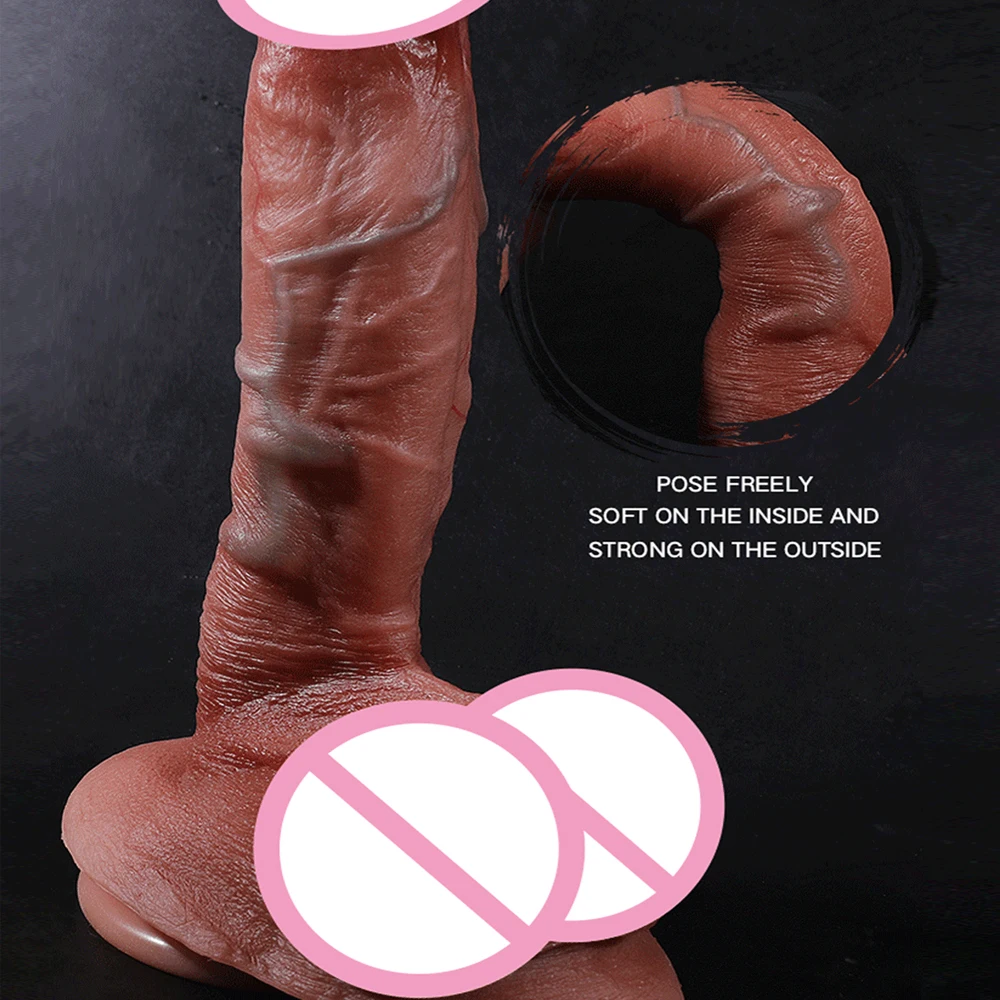 Wholesale Realistic Dildo Real Penis Dick Huge Big Suction Cup Hands-Free Play Silicone Sex Toy Women Lesbian Female