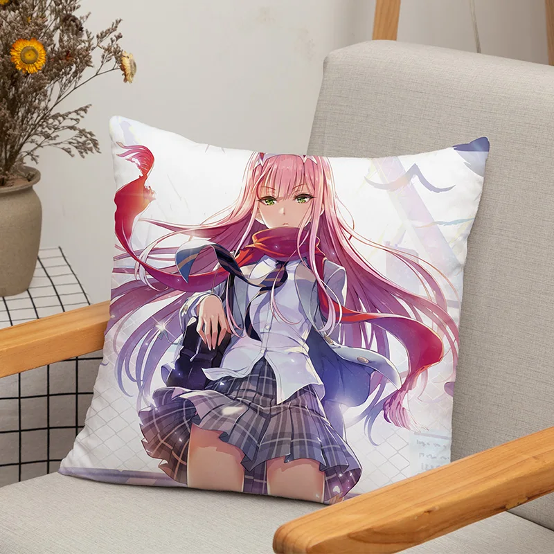 Cartoon Pillows in the FRANXX Cushion Anime Pillowcase ZERO TWO Home Decor Sofa Living Room Pillow