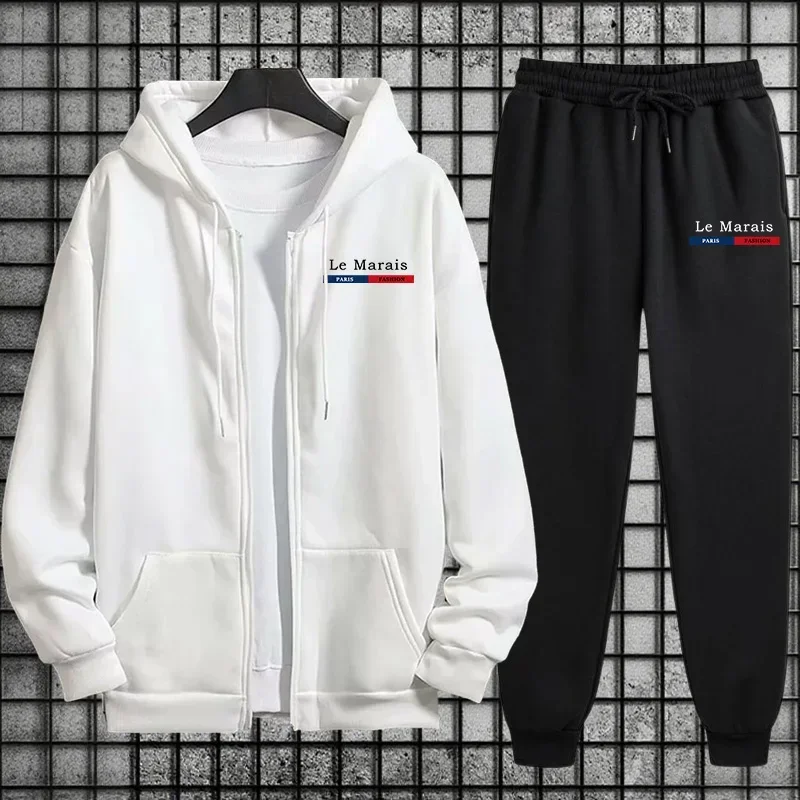 

Мужской спортивный костюм Herbst Winter Sport Stil Paris Le Marais, 2 предмета: худи и джоггеры, городской уличный стиль