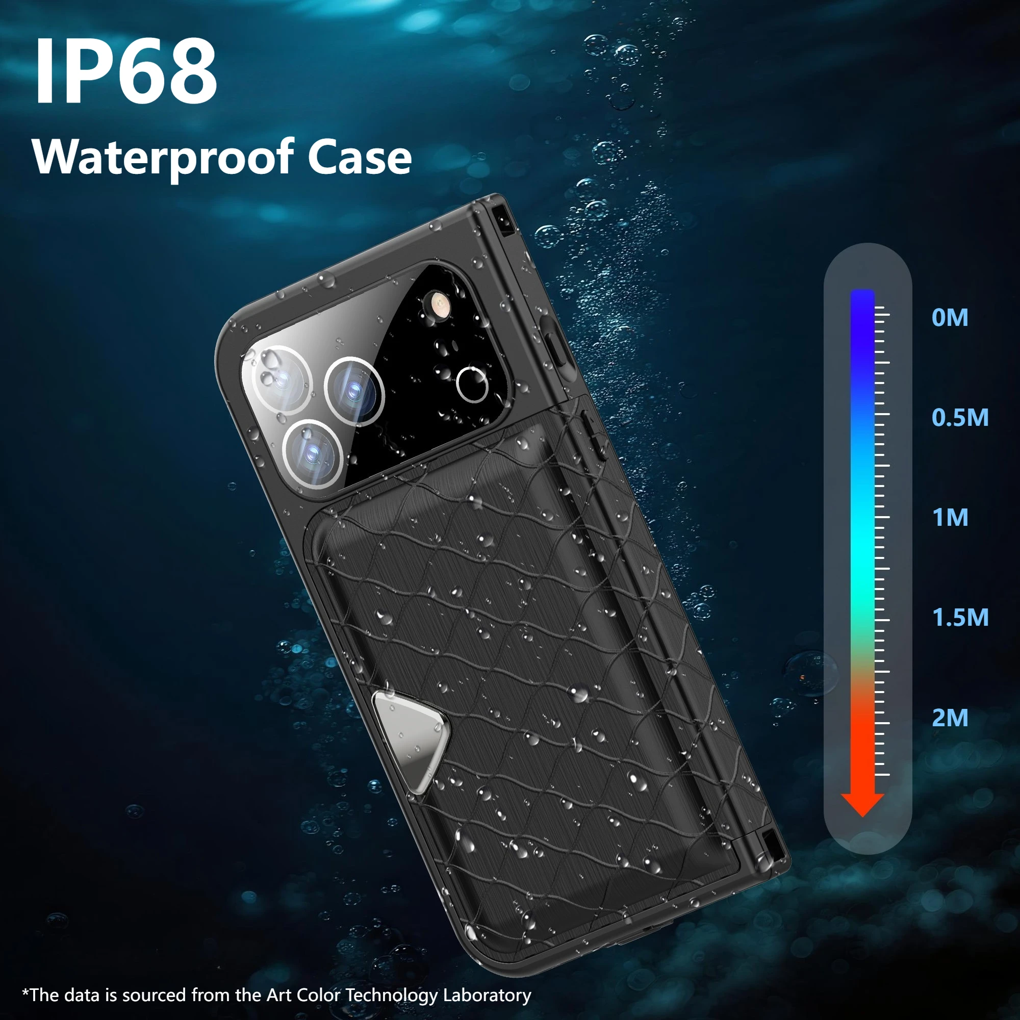 

Anti-fall IP68 Waterproof Phone Case & Crossbody Phone Bag & Magnetic Concealed Mirror Card Bag For iPhone 17 Pro/17 Pro Max