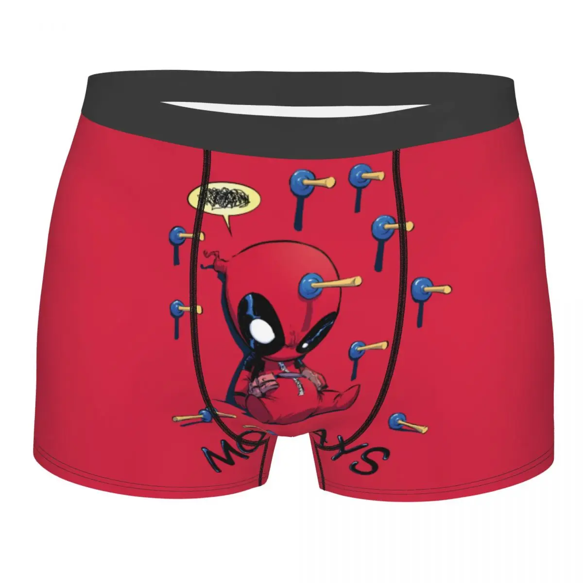 Custom Deadpool I Hate Mondays Underwear Male Printed Boxer Briefs Shorts Panties Breathable Underpants