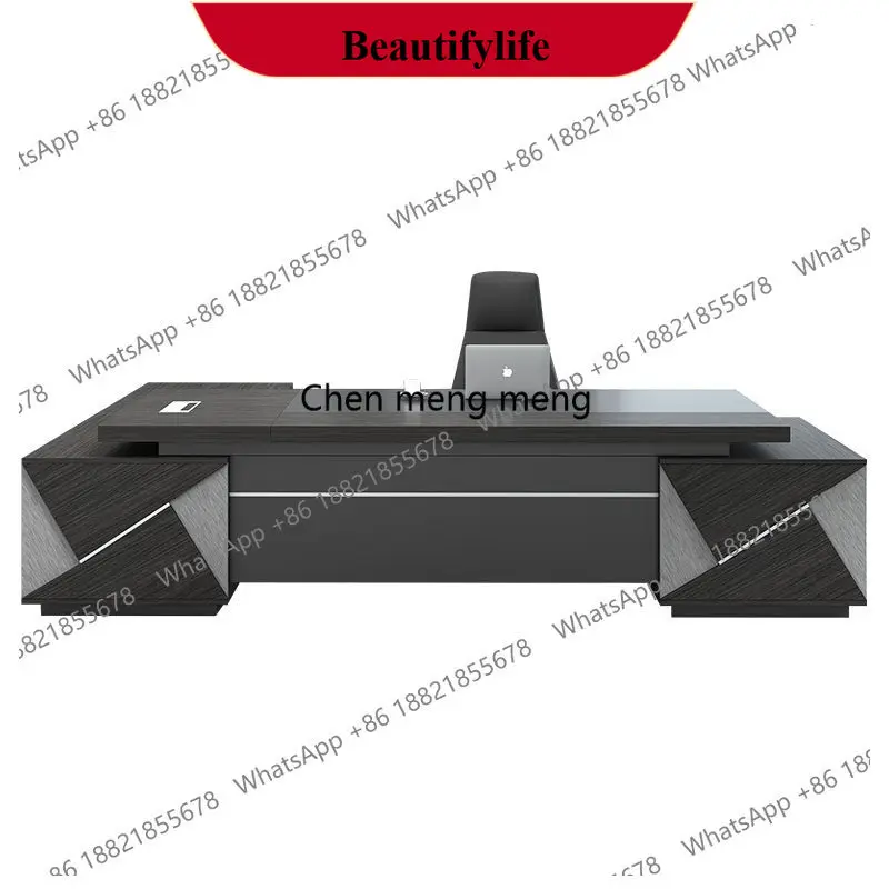 d178 Simple modern boss desk, manager computer desk, president, office furniture desk