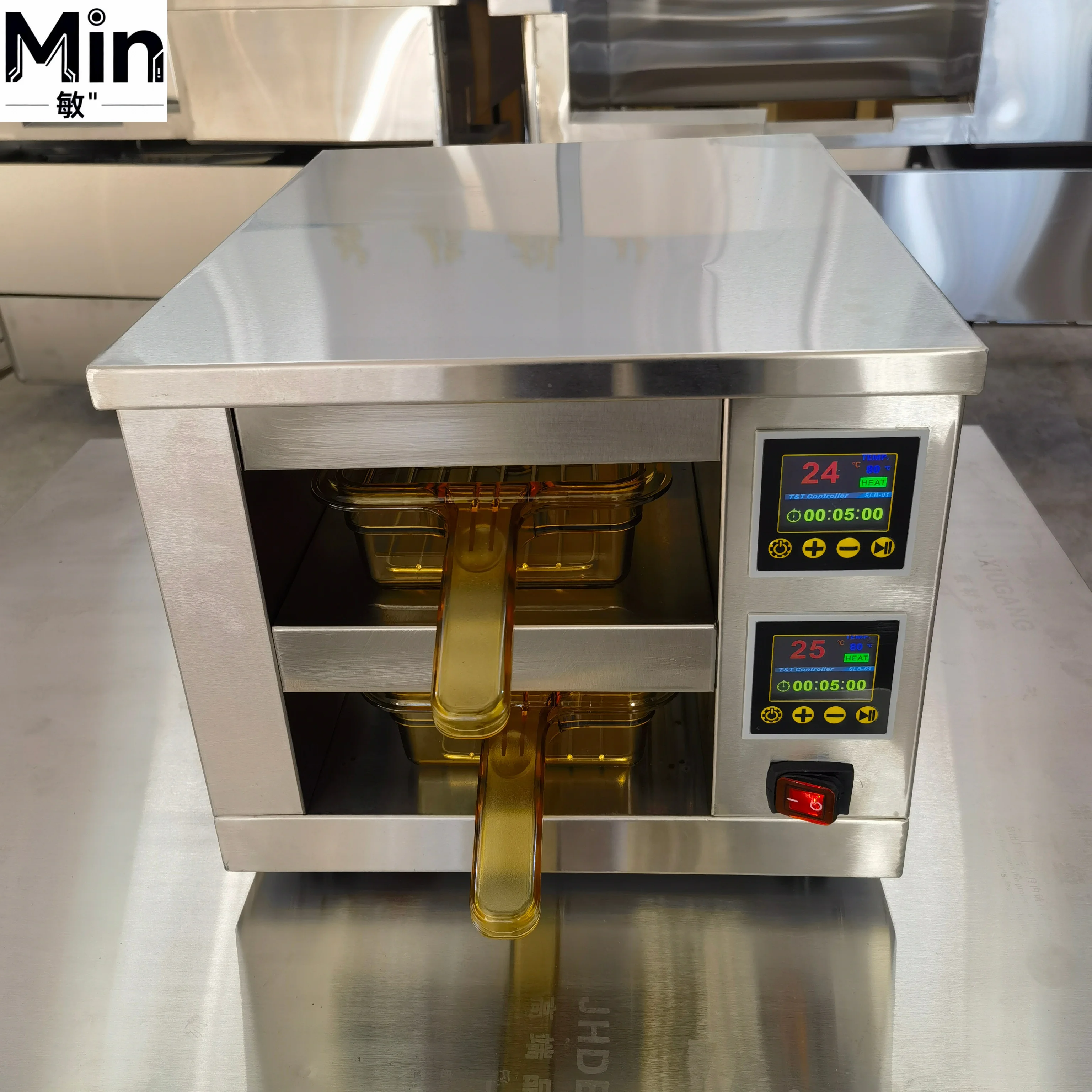 

Commercial Burger Patty Chute Heating Cabinet, Stainless Steel Warmer for Fast Food Restaurant