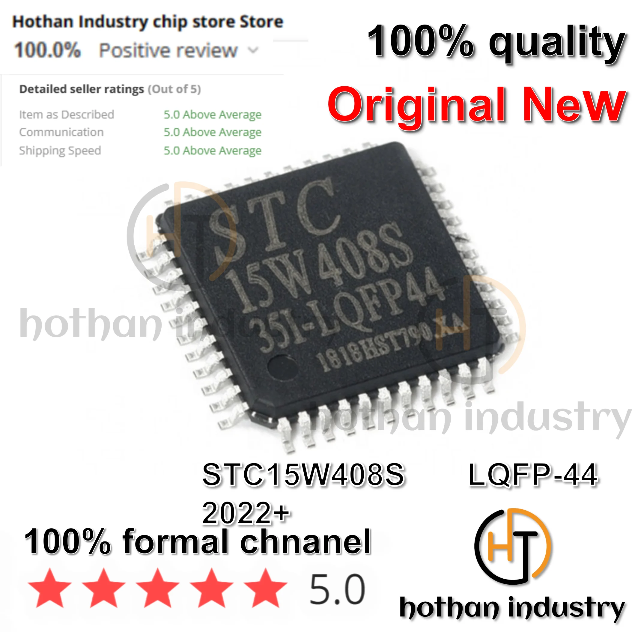 100% NEW STC15W408S 15W408S CPU core: 51 series Working voltage range: 2.5V~5.5V Program storage capacity: 8KB