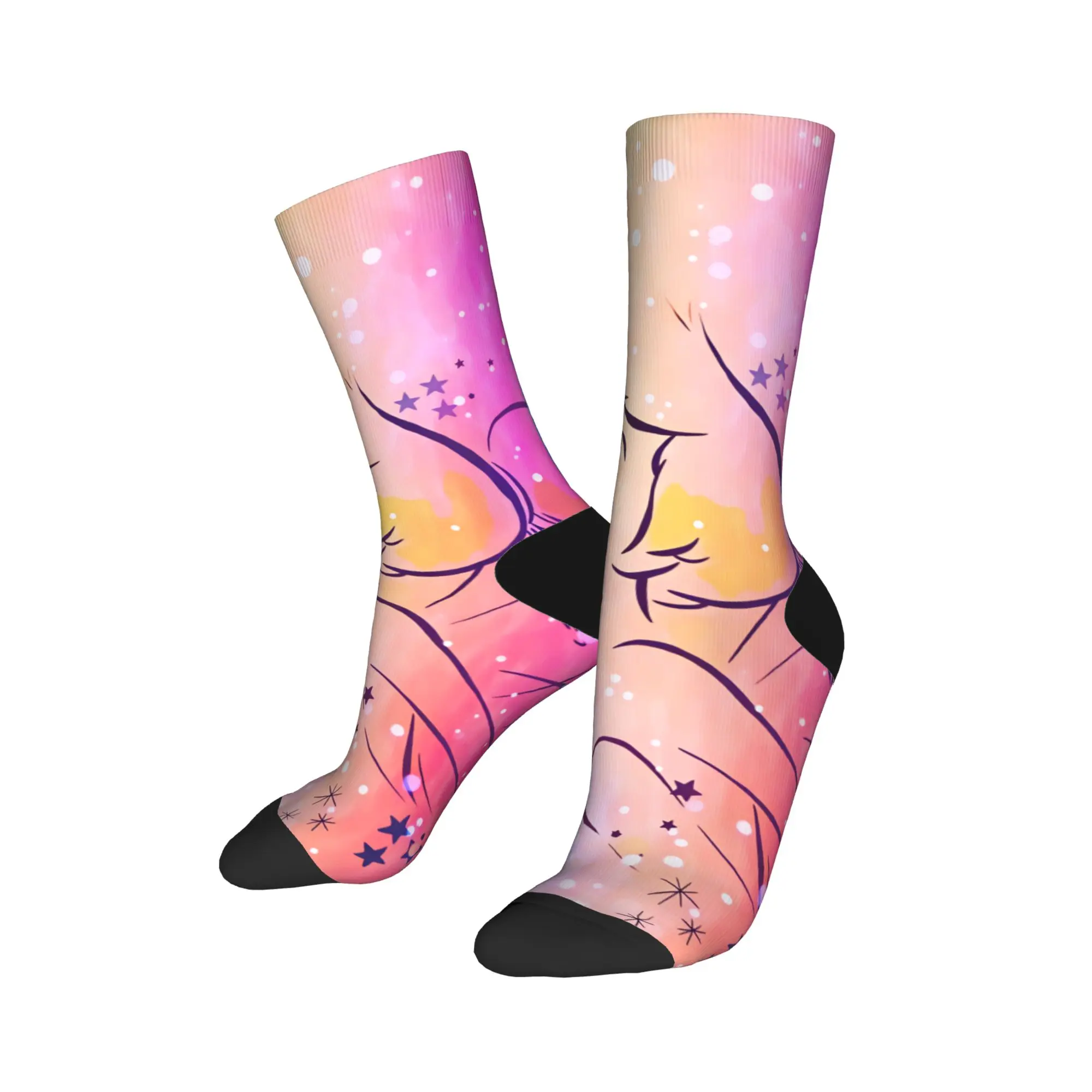Tinker Anime Bells Stockings Couple  Socks Breathable Modern Socks Winter Outdoor Non Slip Design Socks Gift