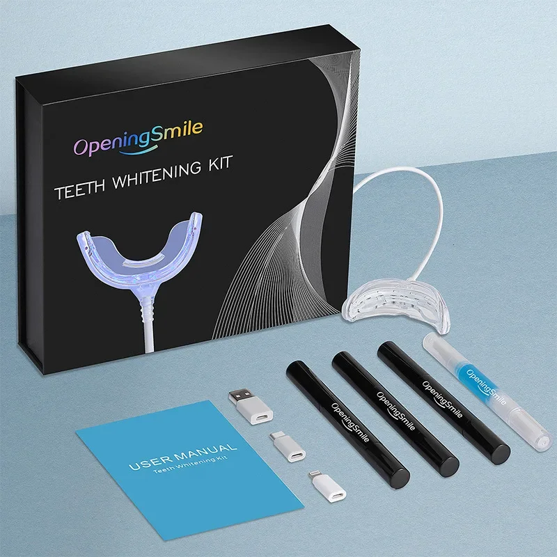 Teeth Whitening Set Cold Light Beauty Instrument Effectively Removes Yellow Tooth Stains USB Type Lamp