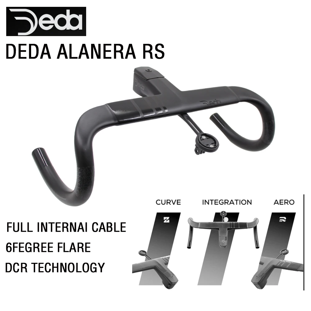 

DEDA ALANERA RS Full Internal Cable Routing Road Bicycle Cockpit Carbon Integrated Handlebar Di2 With Bike Computer Holder