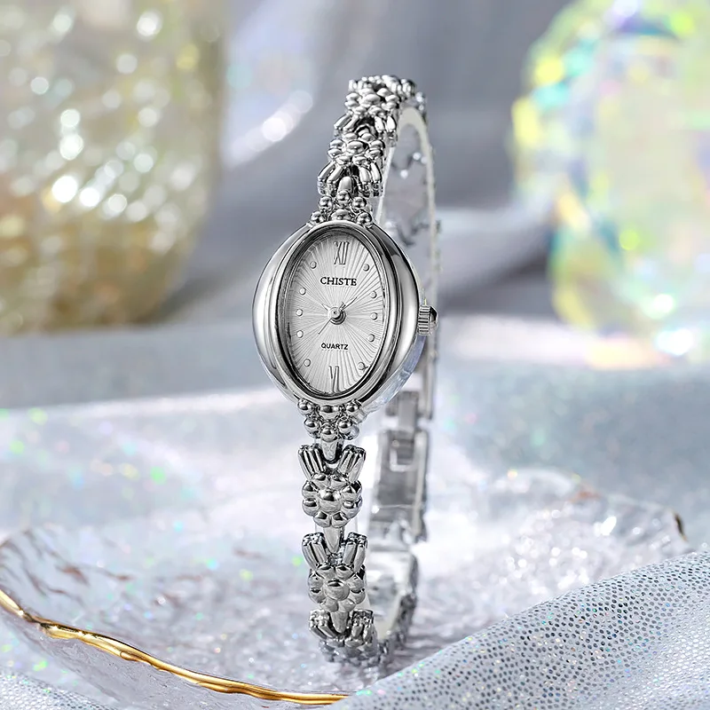 Kleines ovales Zifferblatt Armbanduhr Studenten Luxus Quarzuhren Geschenk Studenten Armbanduhren Großhandel Relojes Para Mujer – Detail 7