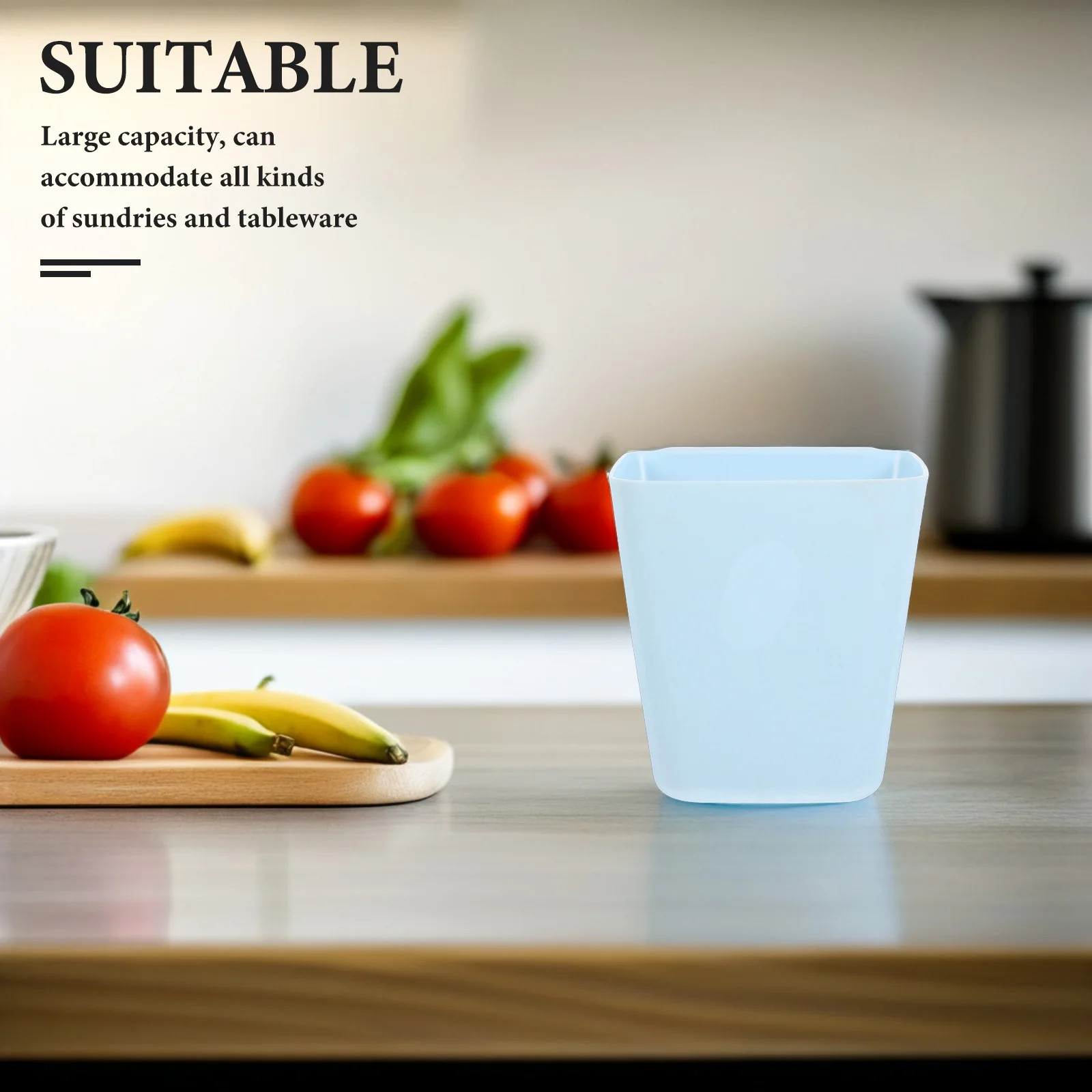 

6Pcs Trolley Storage Basket Kitchen Organizer Large Capacity Plastic Home Office Wall Cup Bins Planter Bucket Desk Trash