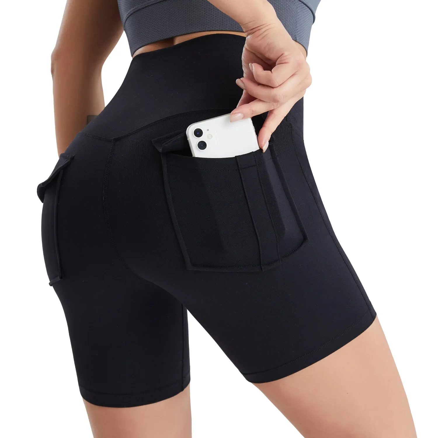 Shorts For Women Solid Color  High Waist Fitness Yoga Short quick Pants Running Quick Drying Sport Gym Skinny