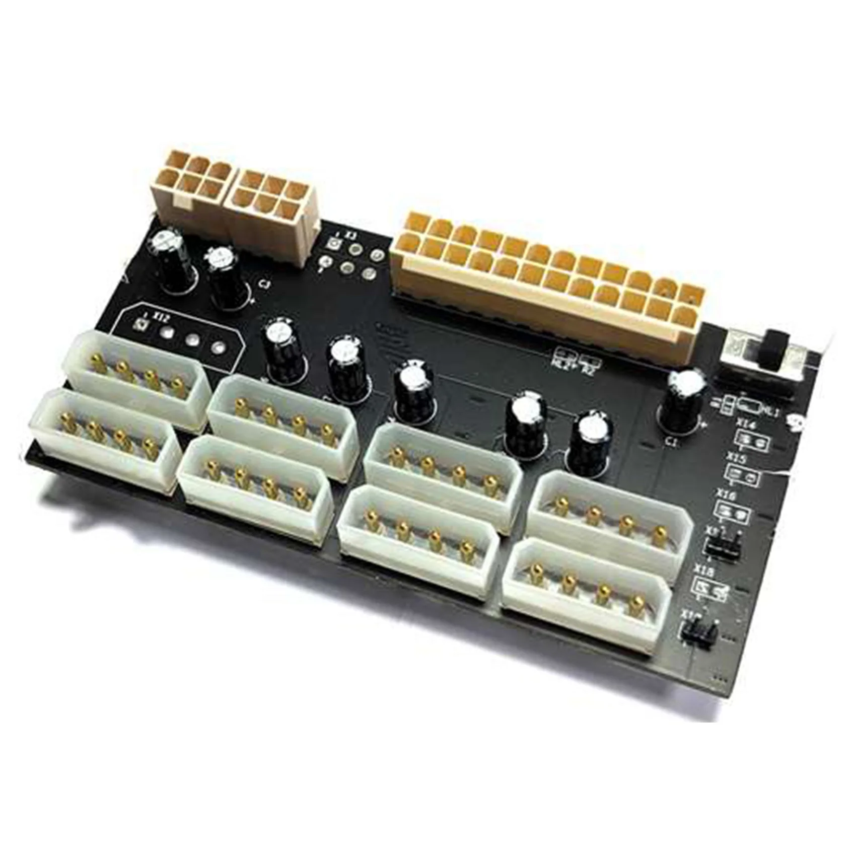 EF-ATX لوحة الطاقة 24Pin إلى IDE 8X4pin لوحة إمداد الطاقة لآلة تعدين الشيا القرص الصلب بدون كابل