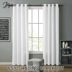 Modern White Blackout Curtains for Living Room Blinds Windows Curtain for Balcony Doorway Hall Drape Elegant Long Tende Cortinas