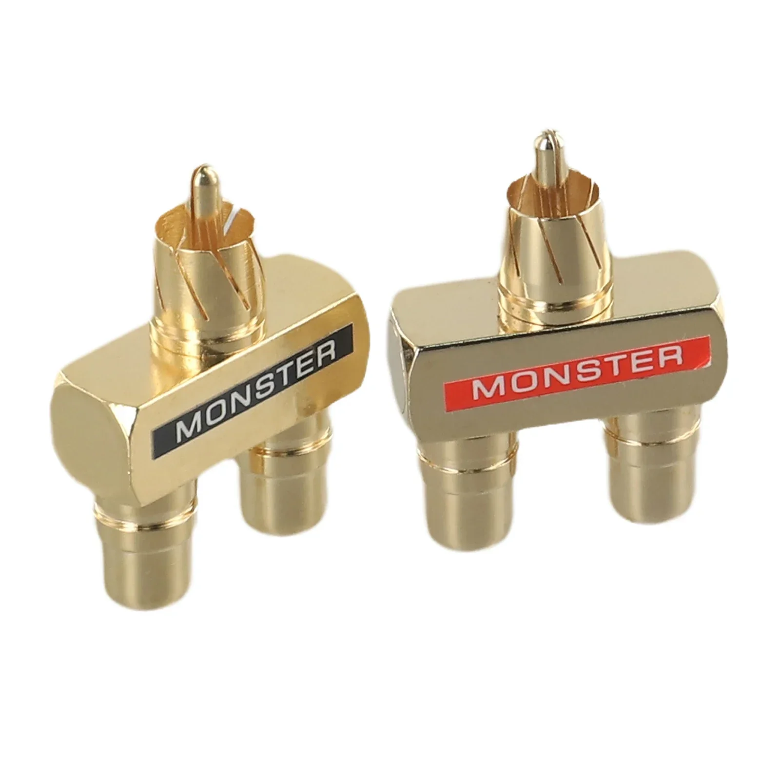 

2pcs For RCA Audio Y Splitter Adapter 1 Male To 2 Female Gold Plating For Maximum Signal Transmission And Durability Adapters