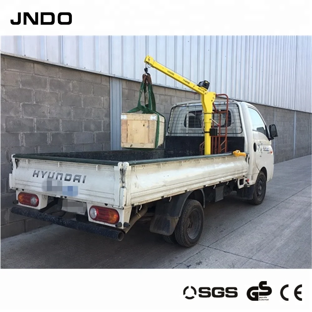 JNDO DC12V/24V/220V/380V 500kg 800kg 1000kg Small Lift Truck Crane Cheap Price Mini Pickup Hydraulic Truck