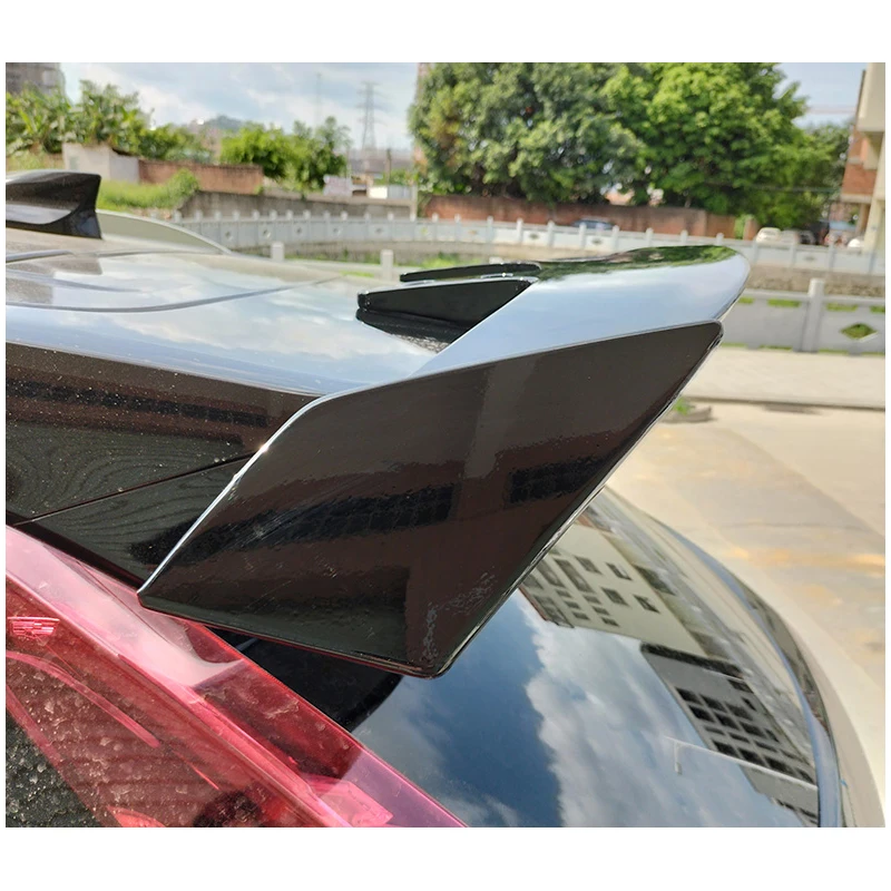 Gloss Black Spoiler for Cadillac XT4 2018 2019 2020 Type TE Carbon Surface Car Rear Trunk Wing ABS Material Refit Accessories