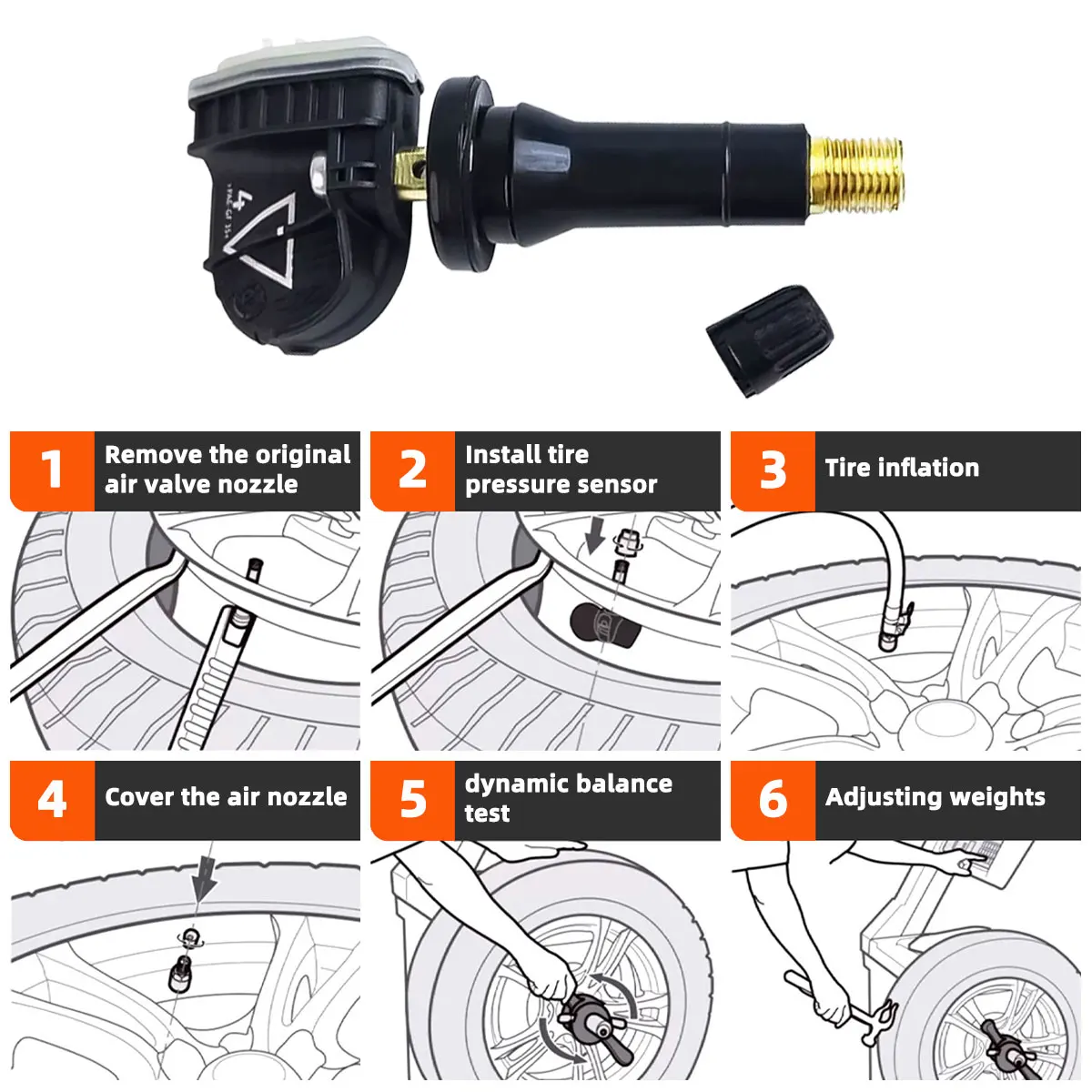 YONGRUN 4/8PCS タイヤ空気圧センサー監視システム 13598773 はビュイック キャデラック シボレー GMC 自動車部品に適しています