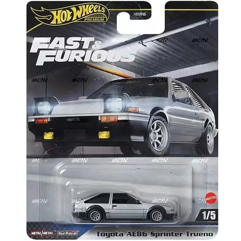 Original Hot Wheels Premium Car Fast & Furious Toys for Boys 1/64 Diecast  Toyota AE86 Sprinter Trueno Ford RS200 Plymouth Cuda