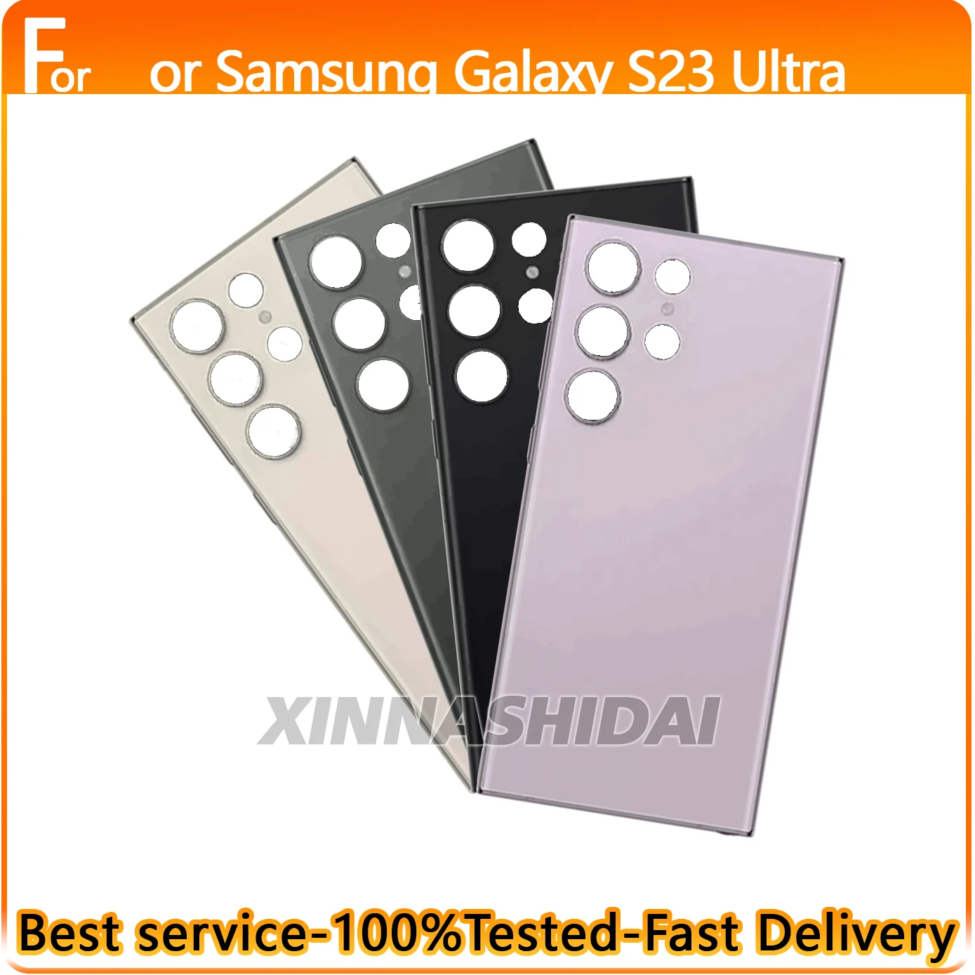 

New Quality For Samsung S23 Ultra S908B Back Battery Cover Rear Panel With Camera Lens Housing Case Replacement Repair Parts