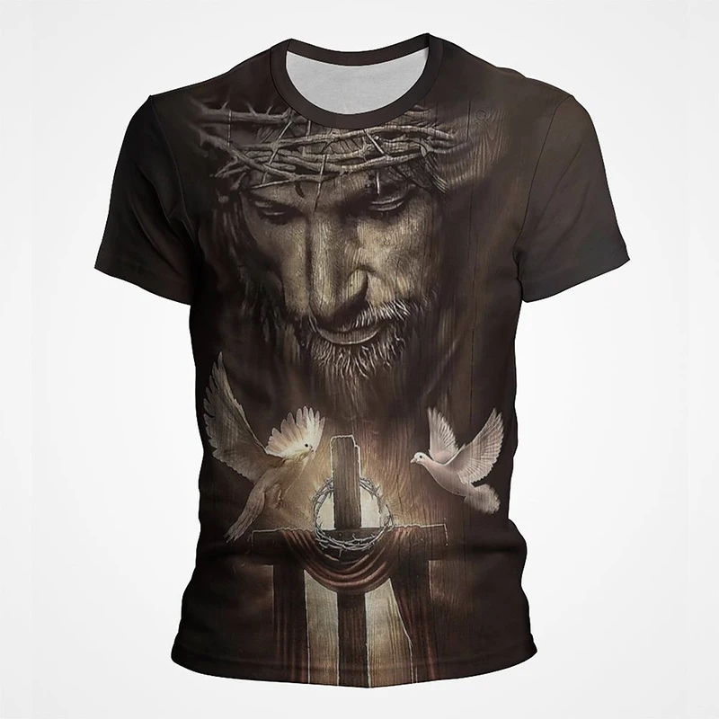 Hot Sale Christ Jesus 3d Printed T-shirt Unisex Casual O-neck Short Sleeve Summer Women Men's Tops Tees Streetwear Clothing