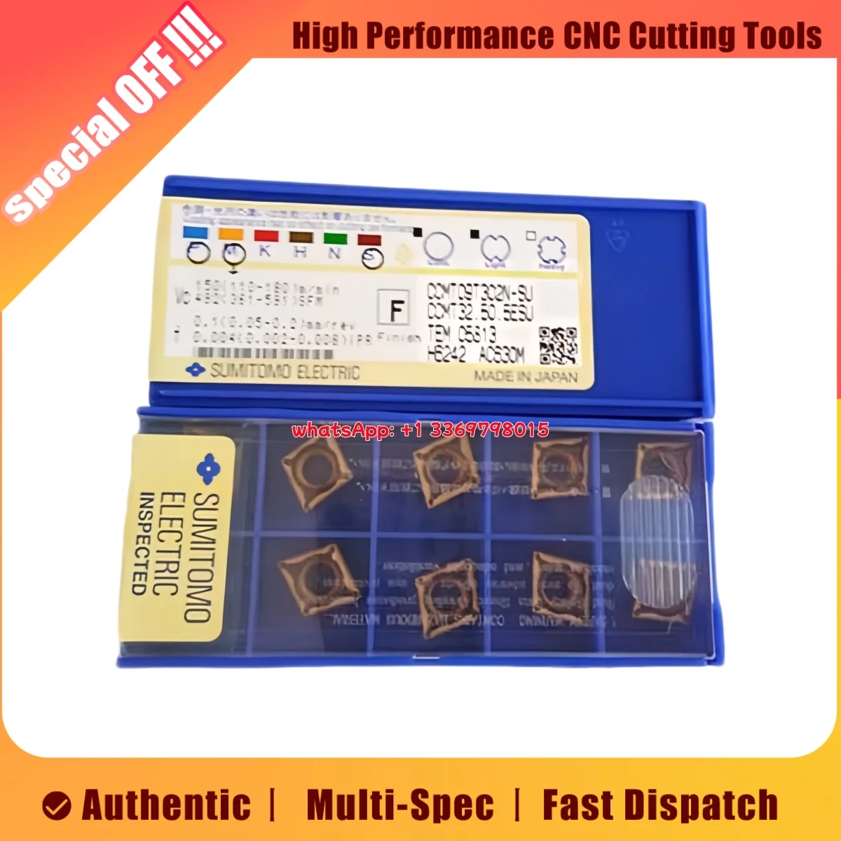 

10 шт. оригинальные CCMT CCMT0602 02 04 08 CCMT09T3 02 04 08 N-SU N-MU AC630M AC700G AC725 T3000 токарная вставка
