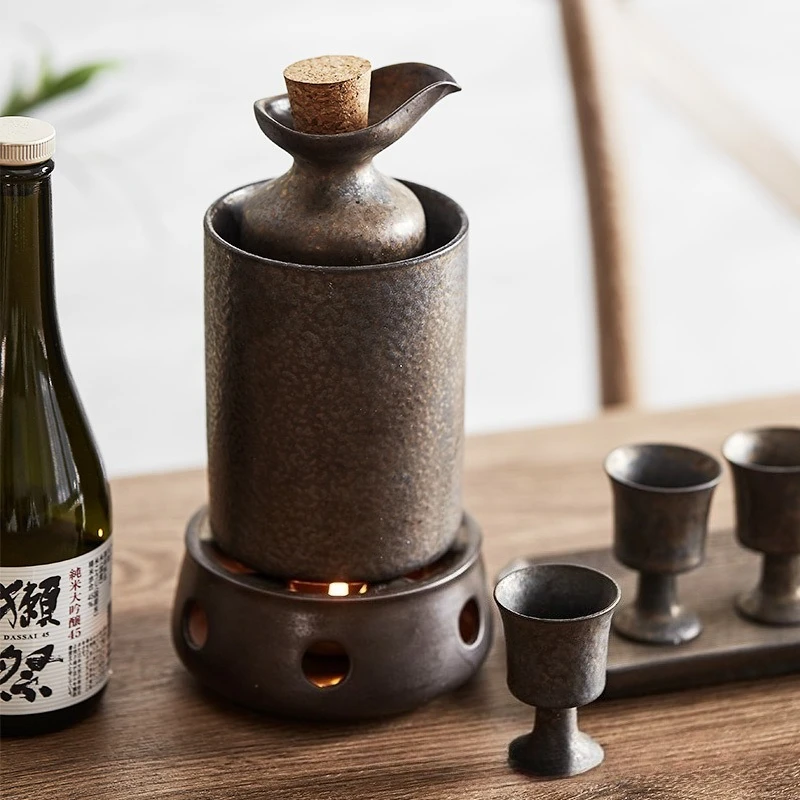 Wine Warmer Japanese-style Wine Boiling Kettle Household Wine Heater Antique Barware