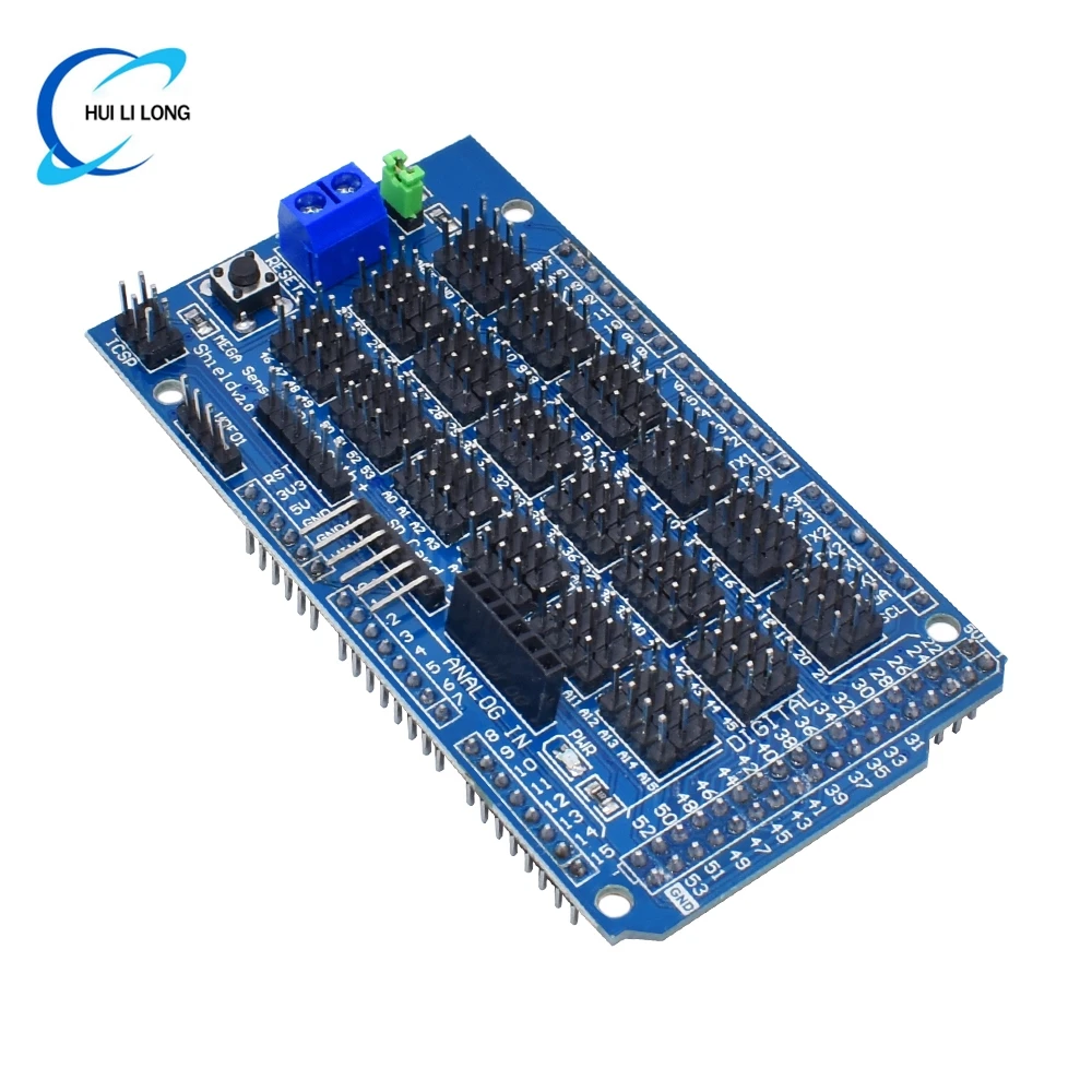 Picture 4: For Arduino MEGA Sensor Shield V1.0 V2.0 Dedicated Expansion Development Board MEGA 2560 Sup IIC Bluetooth SD Robot Parts DIY