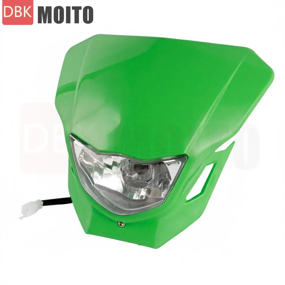 مصباح أمامي عالمي للدراجات النارية لـ Kawasaki KX KLX KXF 65 85 100 250 450 F 110 140 F 650 Motocross Supermotor Enduro كشافات