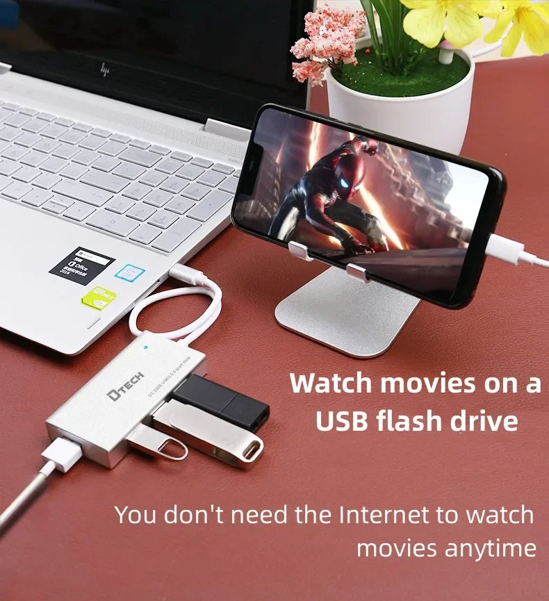 USB Hub 4 Port USB 3.0 HUB 1.2m for USB Devices Mobile Laptop and Linux Certification CE