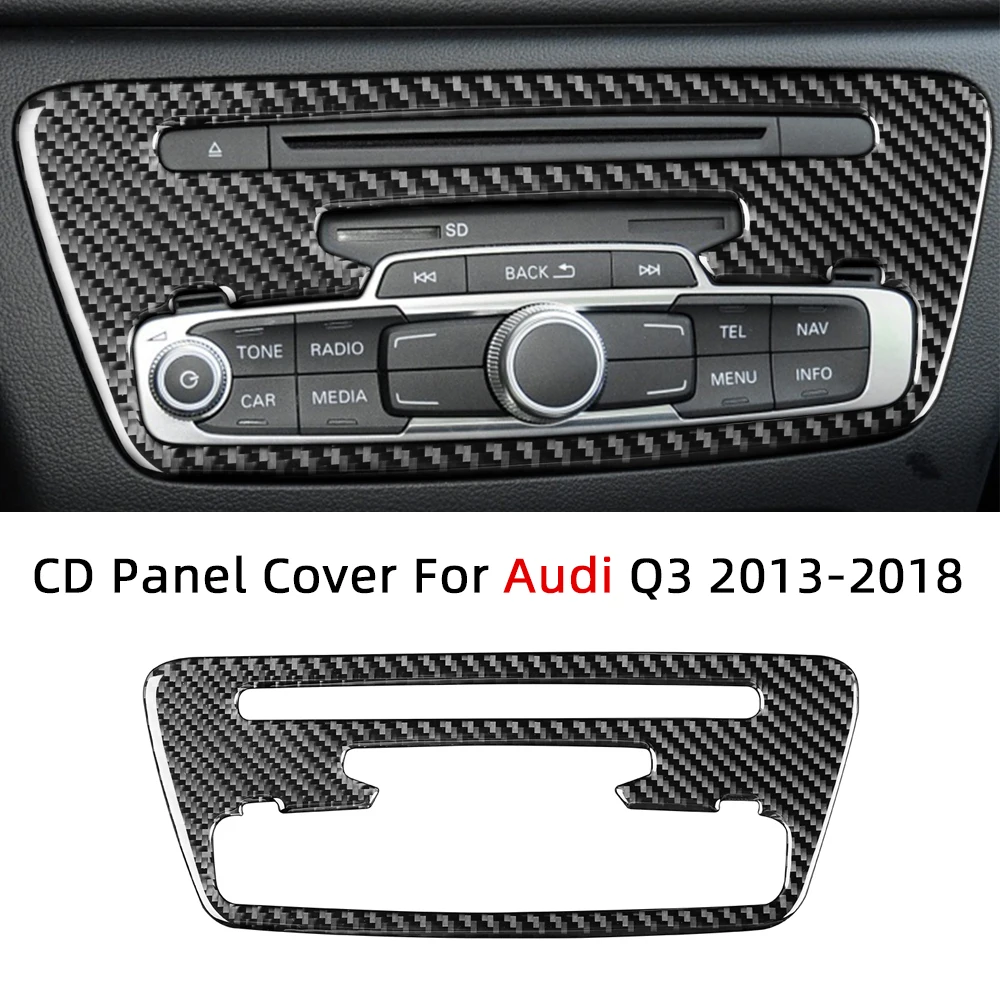 Auto Central Control CD Panel Decoration Cover Trim Sticker Decal For Audi Q3 2013 2014 2015 2016 2017 2018 Accessoire Voiture