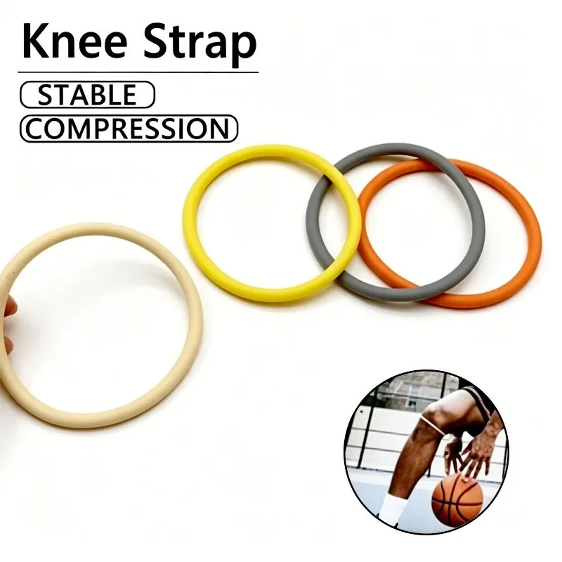 Lightweight Silicone Patella Strap Elastic Compression Knee Support Band Running Basketball Workout Pain Relief Knee Brace