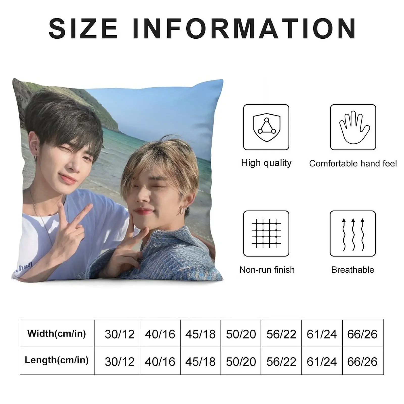 TXT Taehyun & Yeonjun Throw Pillow Ornamental Pillow Decorative Cushions Decorative Cushions For Living Room pillow