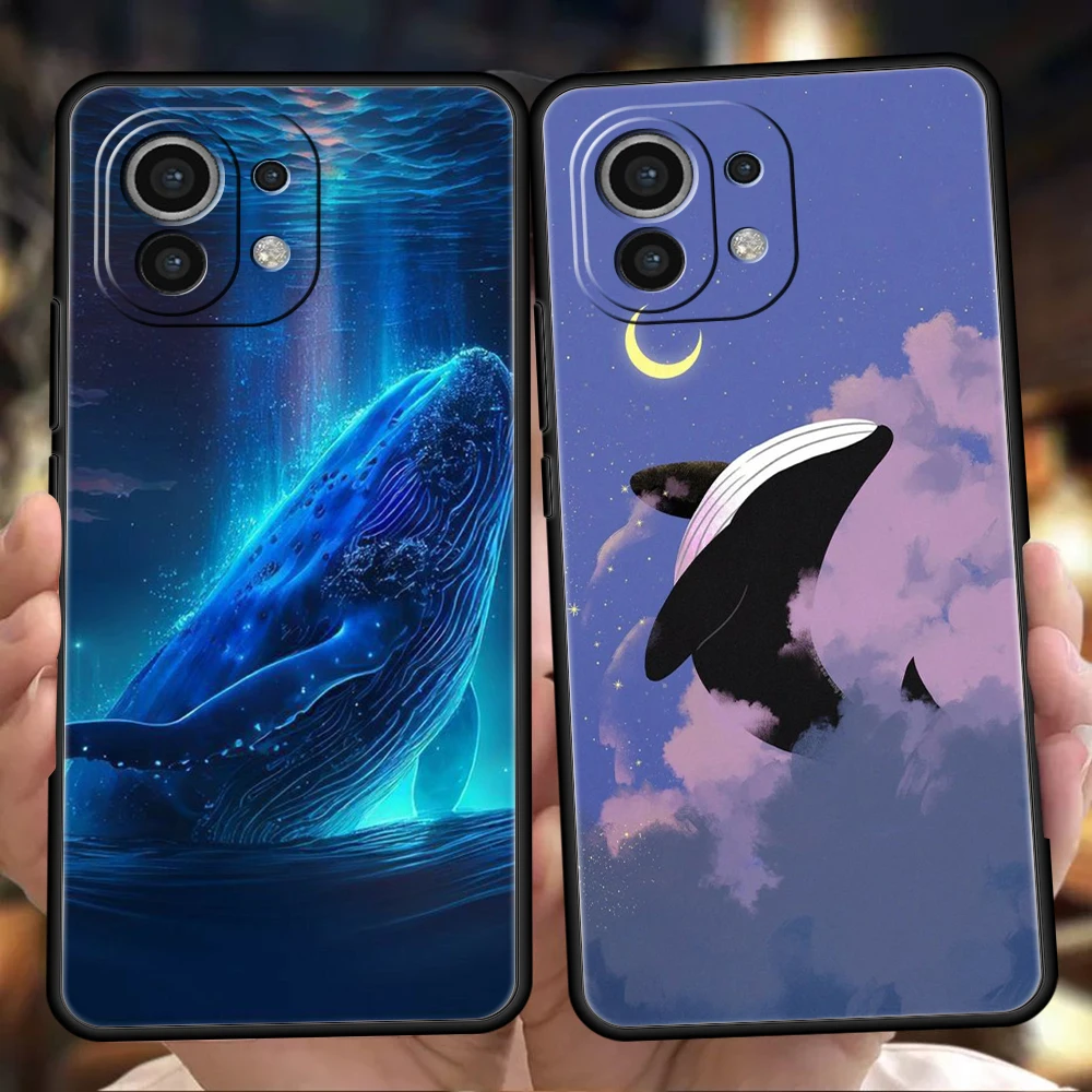 Whale Jumping Phone Case for Xiaomi Poco F6 F5 F4 F3 X6 X5 X4 X3 NFC M5 M4 M3 C51 C50 C55 GT 5G Silicone Cover Capas Fundas Bags