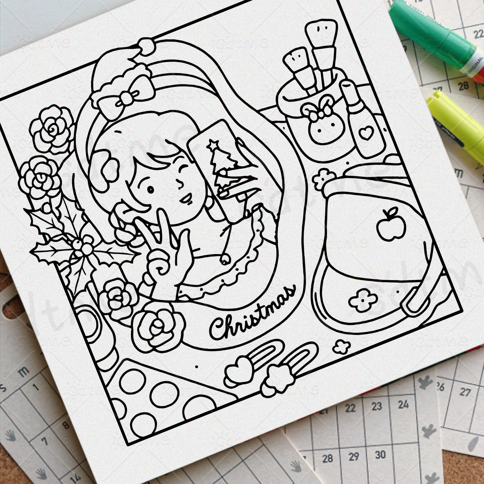 Libro para colorear cómodo y fácil con cita de Navidad, regalo educativo Montessori, libro de pintura con grafiti, juegos de dibujo, juguetes, regalo de Navidad