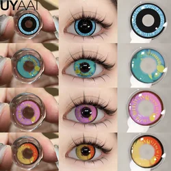 UYAAI-Cosplay Anime Eyes Lentilles de contact, Série Nebulos, Maquillage, miles, Cosmétique, 1 * lentilles de contact, 1 * pince à épiler, 1 * lentilles