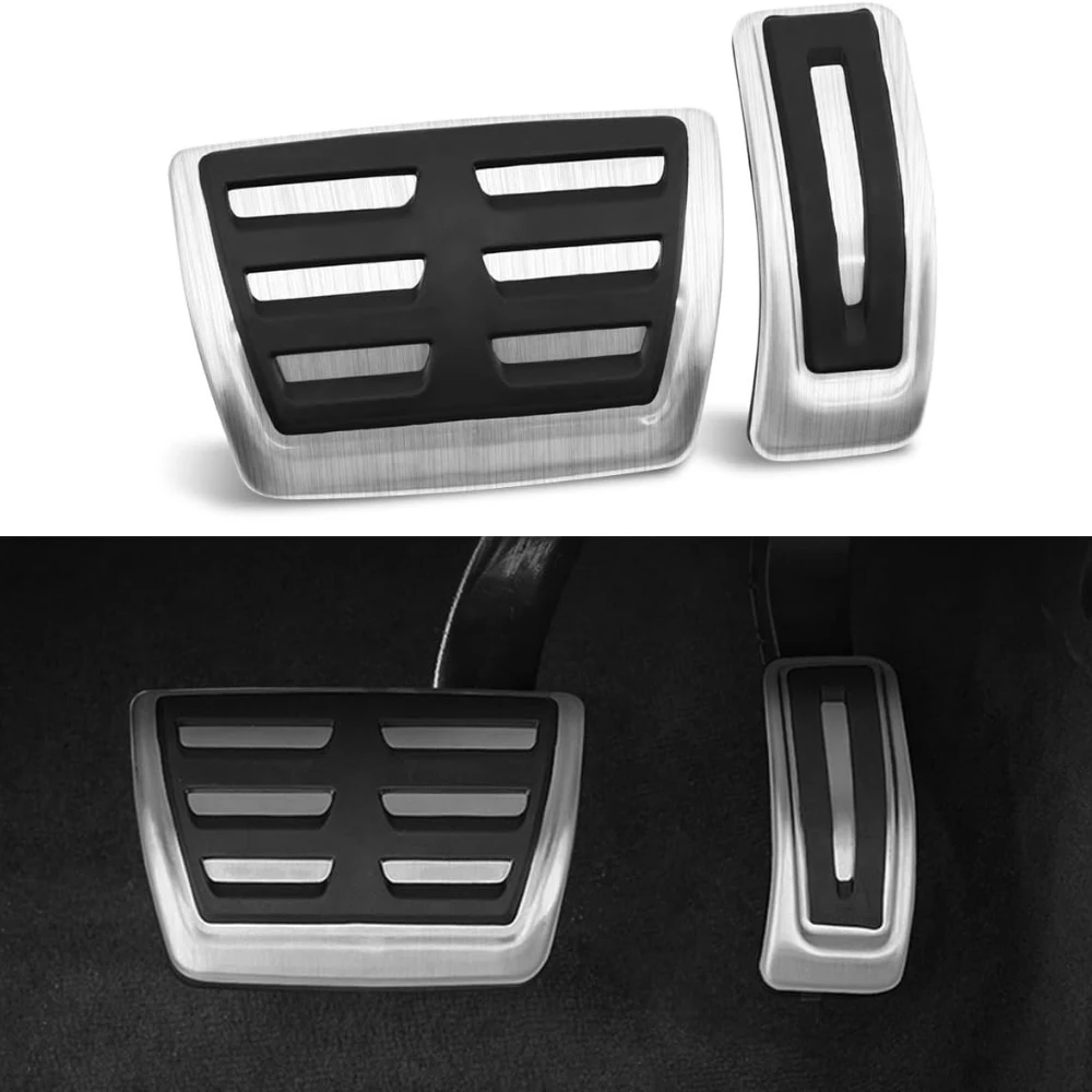 

Foot Pedal Accessories Compatible for Q5 Q7 Q8 A4 A6 2018-2024 LHD Foot Gas Accelerate Brake Pedal Pad Cover Interior Parts