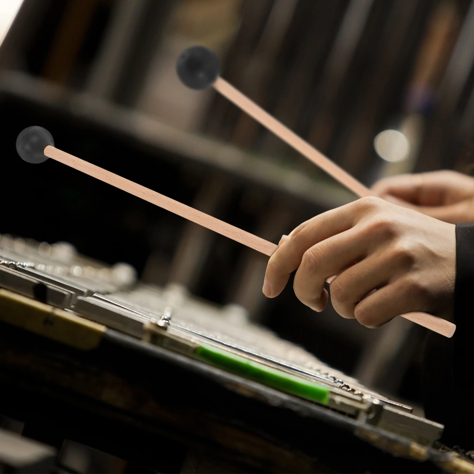 

6 Pcs Wood Drum Mallets Set Sturdy Percussion Accessories Practice Performance Bell Bass Yarn Mallets Maple Felt Sticks