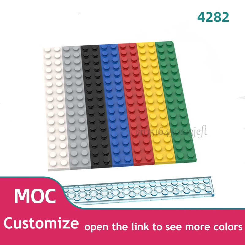 

20Pcs MOC Long Thin Plate Building Blocks 4282 2X16 Dots Educational Assmble Construction Compatible With Brand Bricks Kid Toys