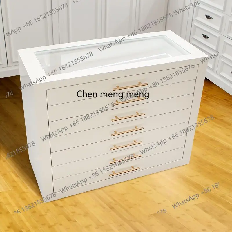 

Nakajima cabinet, cloakroom storage, accessories, clothing store double-sided cabinet jewelry display, paint island